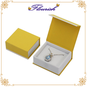 Yellow Flip Top Style Necklace Gift Box