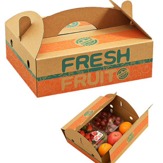 White Corrugated Board Vegetable And Fruit Shipping Packaging Carton