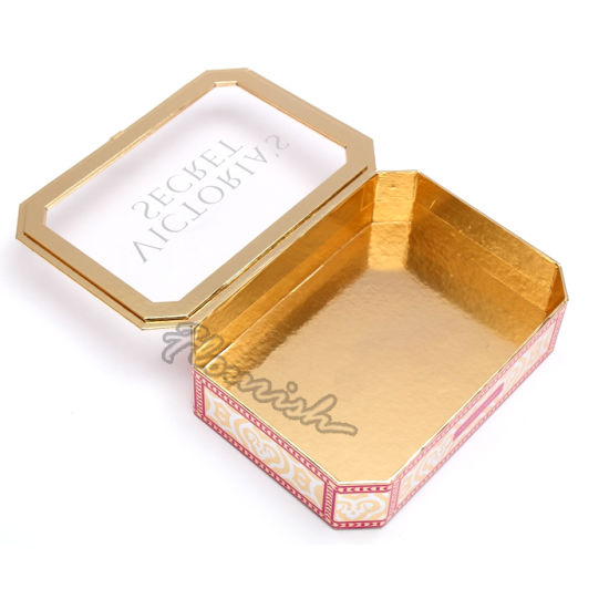 Flip Top Type Folding Paperboard Gift Box with Window And Ribbon Closure
