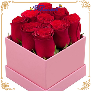 Premium Cardboard Hot Stamping Proposal Party Flower Gift Paper Box 