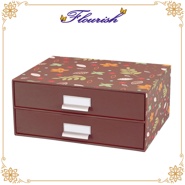 Two Layer Cardboard Jewelry Storage Drawer Box