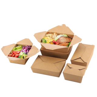 Eco-friendly Kraft Paper Packaging Food Box,Fast Food Snack Box