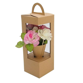 Eco-friendly Recyclable Kraft Paper Packaging Flower Box