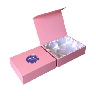 China Wholesale Luxury Paper Gift Box With Satin Insert,Custom Logo Printed Box