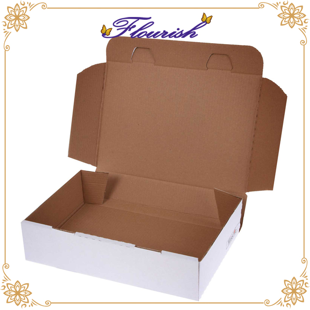 Retail Price Custom Logo Printed Foldable White And Brown Kraft Paper Parcel Box