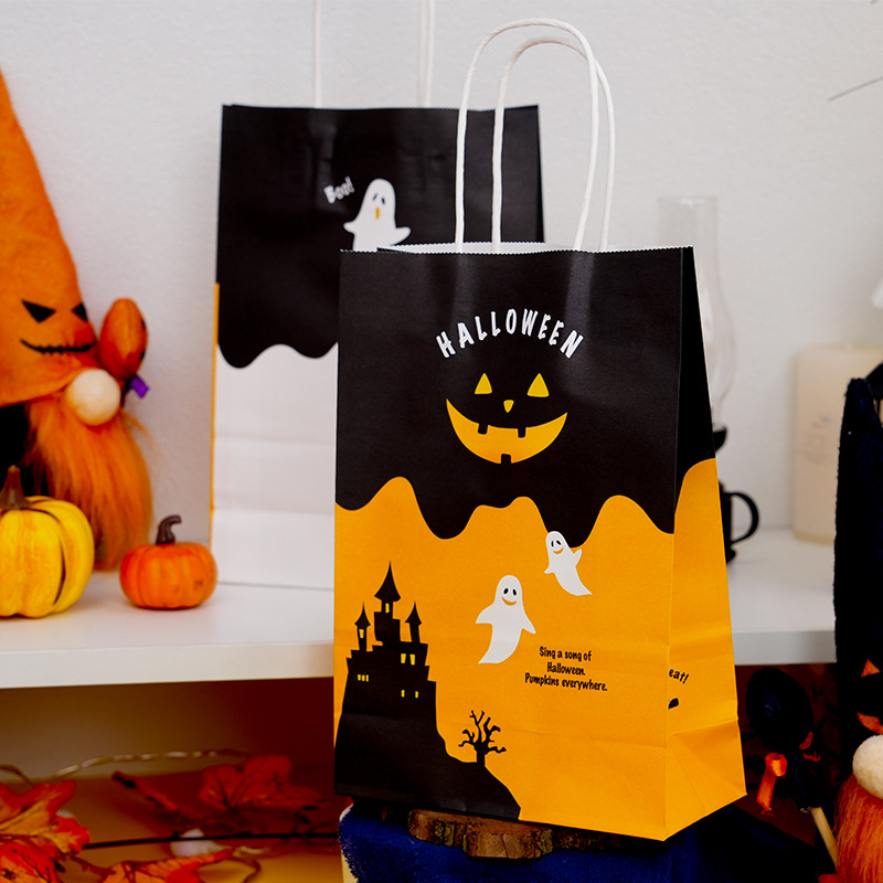 Halloween Candy Gift Bags With Custom Logo,Ecofriendly Recyclable Kraft Paper Bags Buy Pink