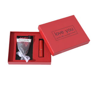 Customized Rectangular Lipstick Perfume Gift Box Wedding Favour Boxes Heaven and Earth Lid High-End Small Gift Box