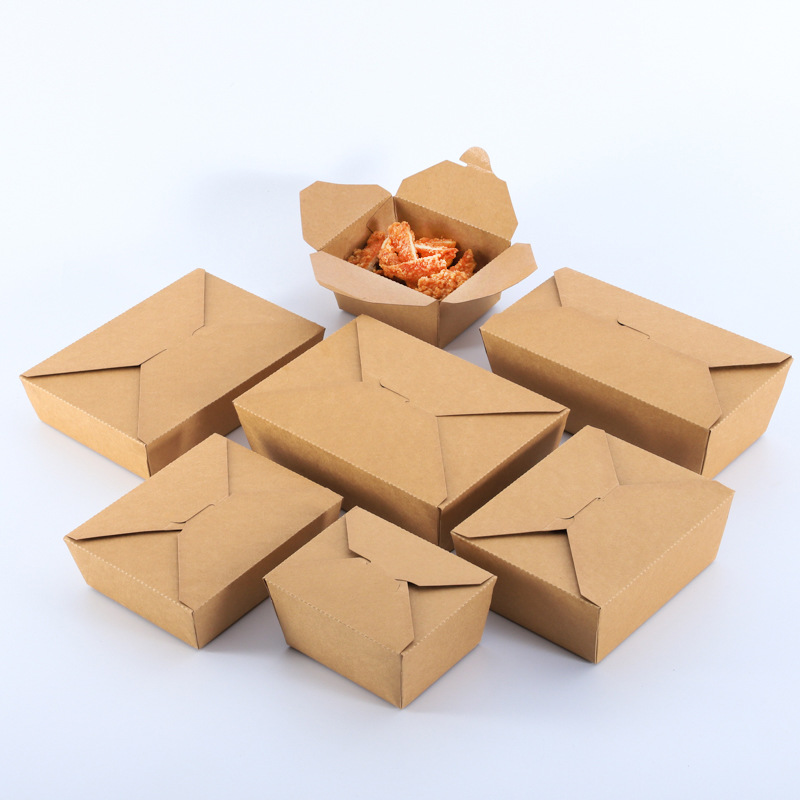 Eco-friendly Kraft Paper Packaging Food Box,Fast Food Snack Box- Buy ...